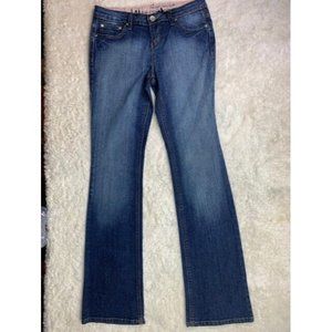 LEI Chelsea Low Rise Size 5 Tall Womens Jeans Stretch Dark Wash Bootcut